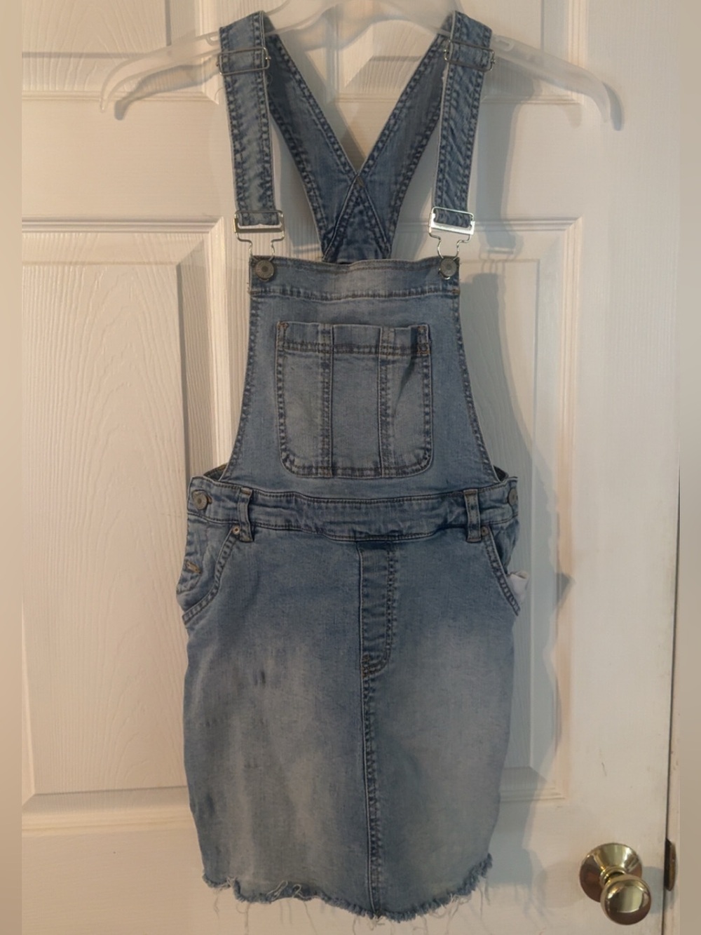 Urban Basics Light Wash Denim Overall Dress